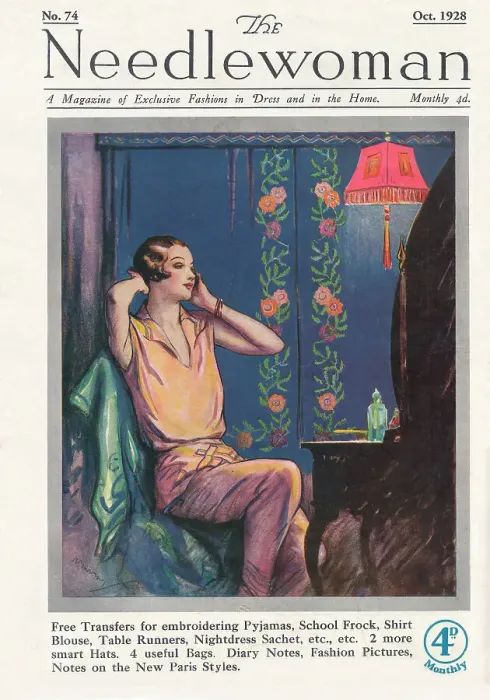 Framed Print : The Needlewoman cover October 1928 Framed Print : The Needlewoman cover October 1928