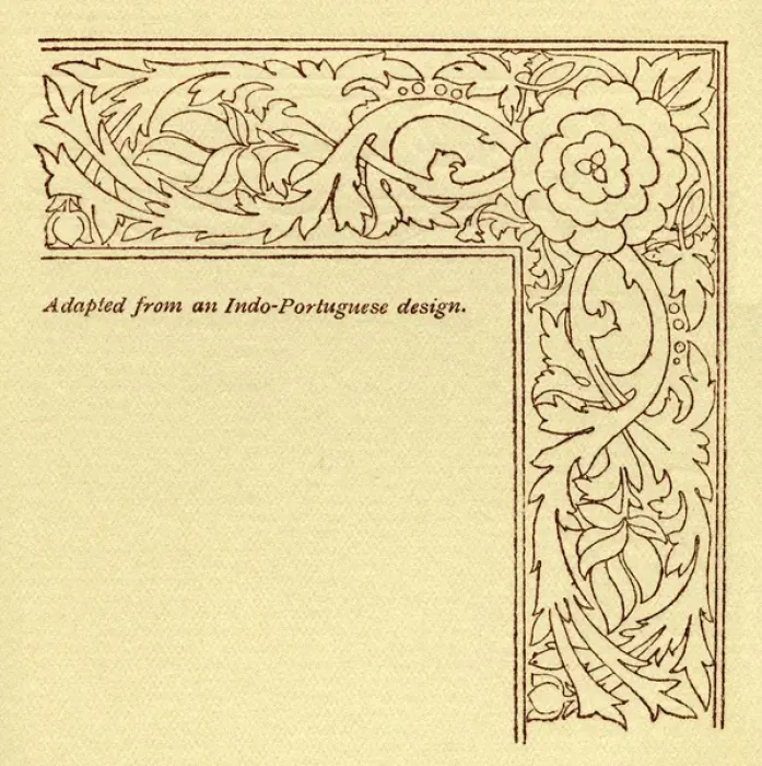 Framed Print : Needlework pattern in outline Framed Print : Needlework pattern in outline