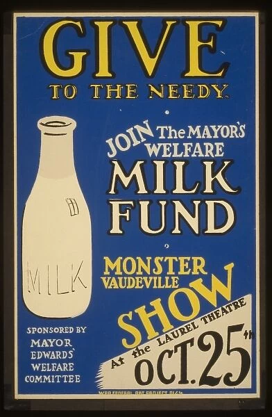 Give to the needy Join the mayors welfare milk fund : Monst