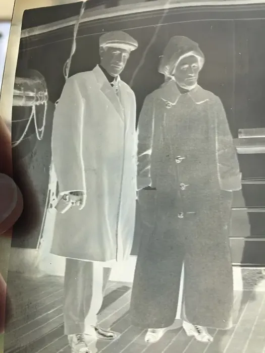 Framed Print : Negative of James and Mabel Fenwick on Carpathia Framed Print : Negative of James and Mabel Fenwick on Carpathia