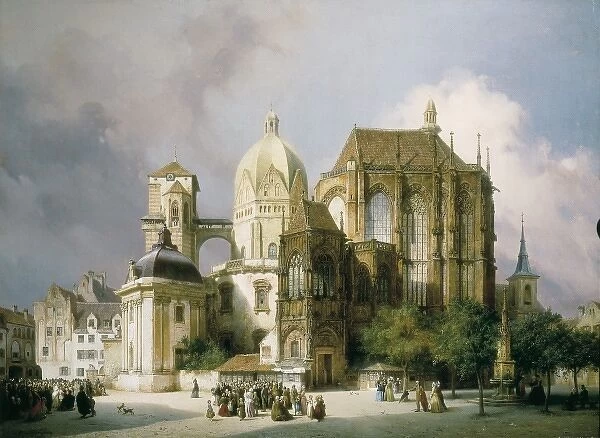 NEHER, Michael (1798-1876). Square of the Cathedral