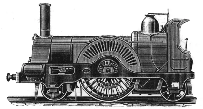 Framed Print : Neilsons express locomotive, 1862 Framed Print : Neilsons express locomotive, 1862
