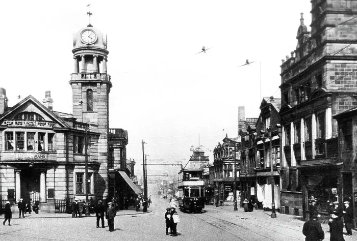 Framed Print : Nelson Leeds Road early 1900s Framed Print : Nelson Leeds Road early 1900s