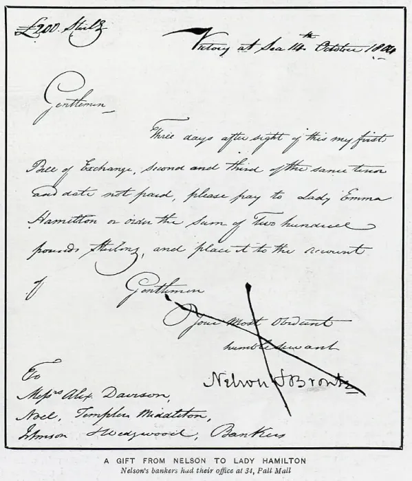 Framed Print : Nelson letter to Bankers Framed Print : Nelson letter to Bankers