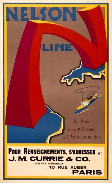 Framed Print : Nelson Line poster Framed Print : Nelson Line poster