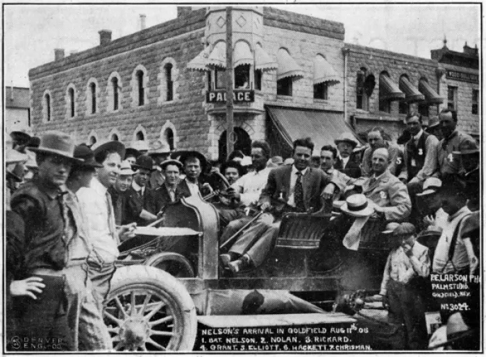 Framed Print : Nelsons arrival in Goldfield Framed Print : Nelsons arrival in Goldfield