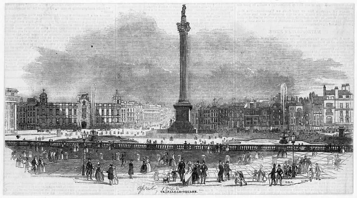 Framed Print : Nelsons Column Installe Framed Print : Nelsons Column Installe