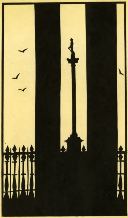 Framed Print : Nelsons Column silhouette from St Martins-in-the-Field Framed Print : Nelsons Column silhouette from St Martins-in-the-Field
