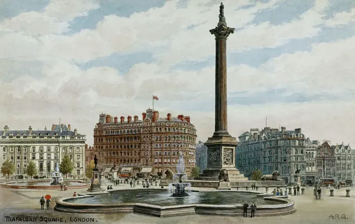 Framed Print : Nelson's Column, Trafalgar Square, London Framed Print : Nelson's Column, Trafalgar Square, London
