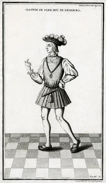NEMAURS. GASTON DE FOIX - Duc de Nemaurs. French soldier. Date: 1489 - 1512