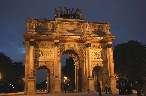 Neoclassical Art. Arch of Victory of The Carrousel (Arc the