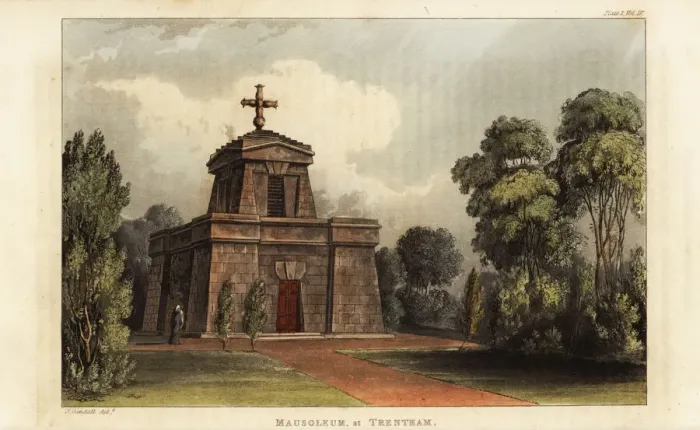 Framed Print : Neoclassical mausoleum at Trentham Hall Framed Print : Neoclassical mausoleum at Trentham Hall
