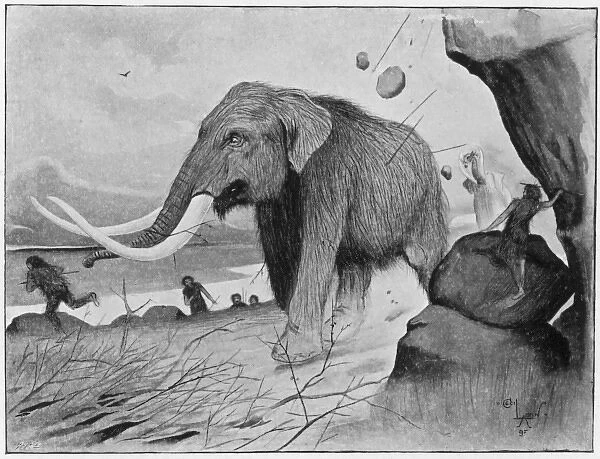 Neolithic mammoth hunt