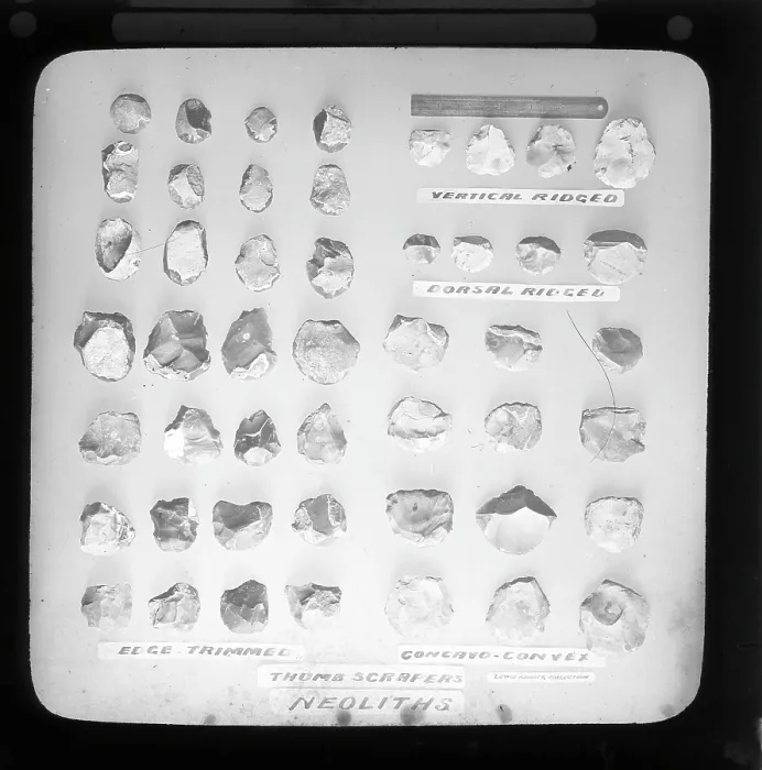 Framed Print : Neolithic thumb scrapers