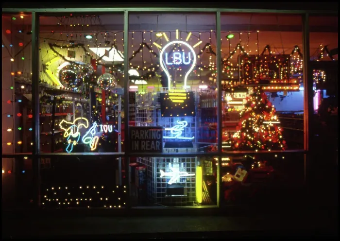 Framed Print : Neon window, Los Angeles, USA Framed Print : Neon window, Los Angeles, USA
