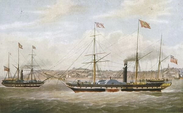 Neptune Steamship. Since this paddle steamer is depicted on the Elbe
