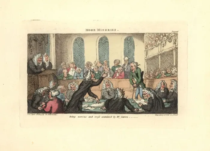 Framed Print : Being nervous and cross-examined by Mr. Garrow Framed Print : Being nervous and cross-examined by Mr. Garrow