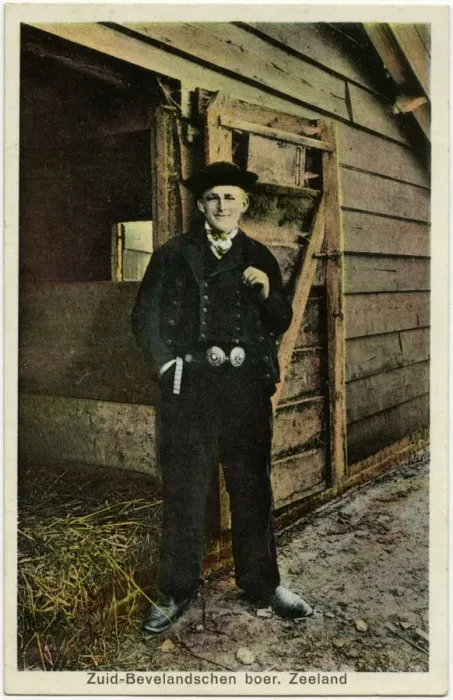 Framed Print : The Netherlands - Dutch Farmer outside his barn Framed Print : The Netherlands - Dutch Farmer outside his barn