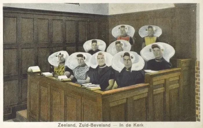 Framed Print : The Netherlands -Zeeland women in church Framed Print : The Netherlands -Zeeland women in church