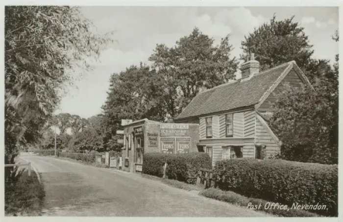 Framed Print : Nevendon. A beautifully-printed postcard depicting the Village Post Office at Nevendon Framed Print : Nevendon. A beautifully-printed postcard depicting the Village Post Office at Nevendon