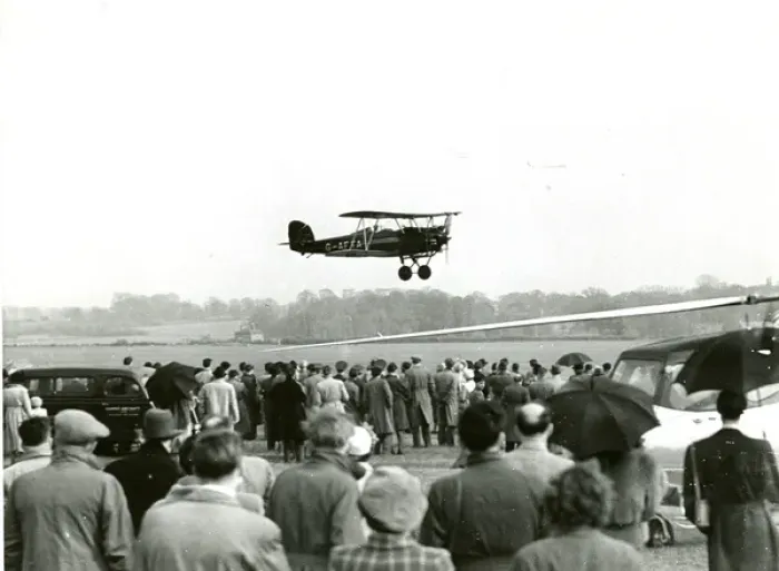 Framed Print : Neville Duke flying Hawker Tomtit G-AFTA at the 1951 Roy? Framed Print : Neville Duke flying Hawker Tomtit G-AFTA at the 1951 Roy?
