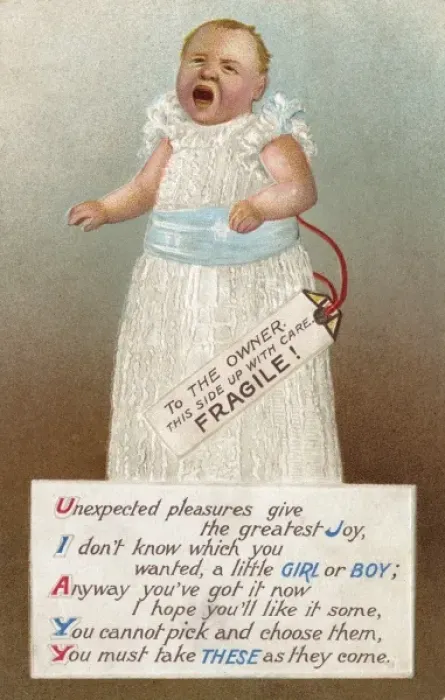 Framed Print : New Baby card - humorous Framed Print : New Baby card - humorous