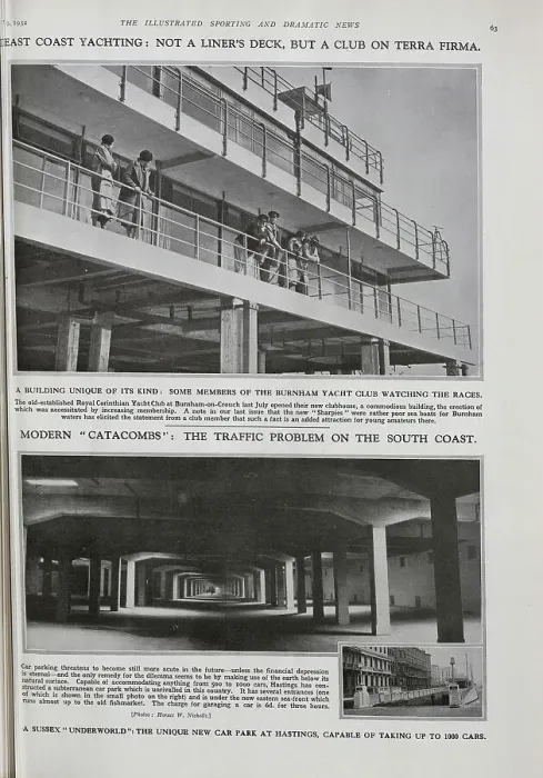 Framed Print : New Buildings: a Yacht Club and a Car Park Framed Print : New Buildings: a Yacht Club and a Car Park