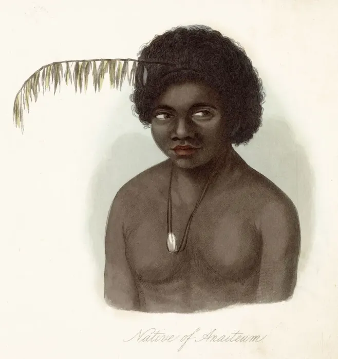 Framed Print : New Caledonia: a native of Anaiteum Date: 1855 Framed Print : New Caledonia: a native of Anaiteum Date: 1855