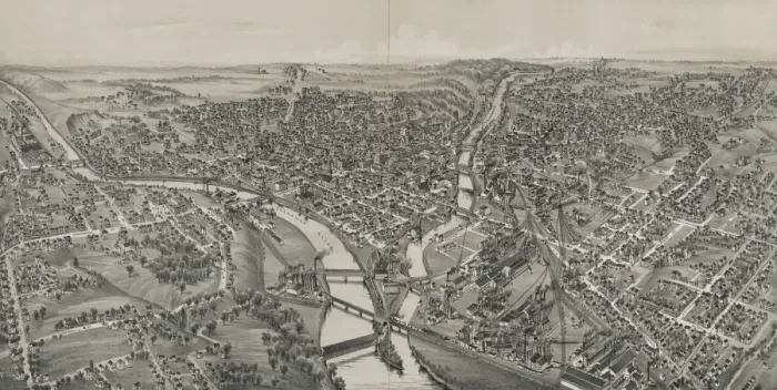 Framed Print : New Castle, Pennsylvania, 1896 Framed Print : New Castle, Pennsylvania, 1896