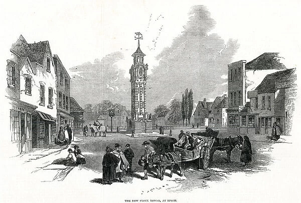 New clock tower at Epsom 1847