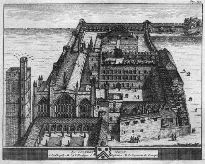 Framed Print : New College Oxford 1660