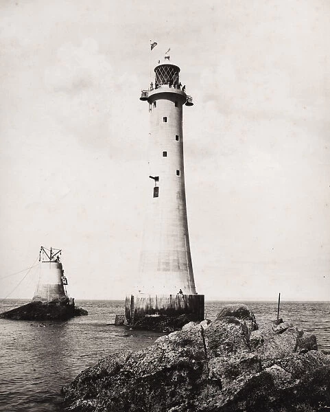 The new Eddystone Lighthouse after completion, c. 1890