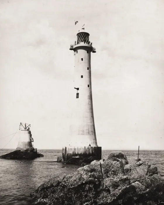 Framed Print : The new Eddystone Lighthouse after completion, c. 1890 Framed Print : The new Eddystone Lighthouse after completion, c. 1890