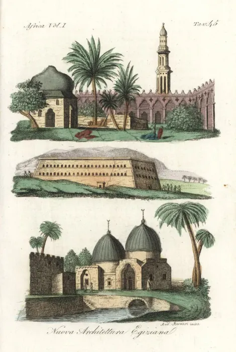 Framed Print : New Egyptian architecture: mosque, convent and tombs Framed Print : New Egyptian architecture: mosque, convent and tombs