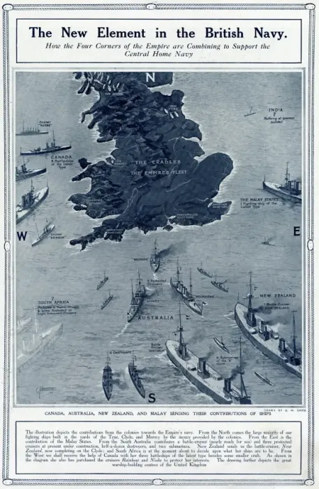 Framed Print : New element in British Navy by G. H. Davis