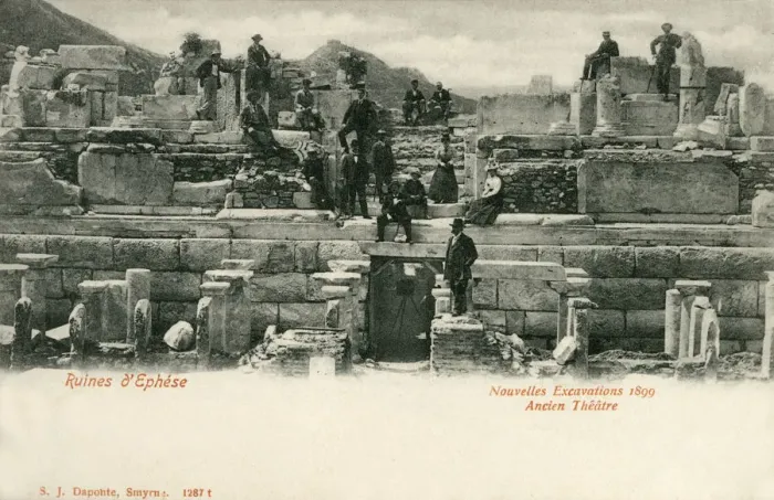 Framed Print : New Excavations of 1899 reveal Ancient Theatre at Ephesus Framed Print : New Excavations of 1899 reveal Ancient Theatre at Ephesus