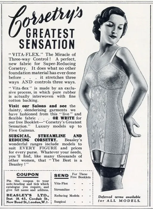 Framed Print : New fabric that stretches three ways Vita-Flex was made of an exclusive process in which pure rubber was interwoven with fine cotton backing. Date: 1939