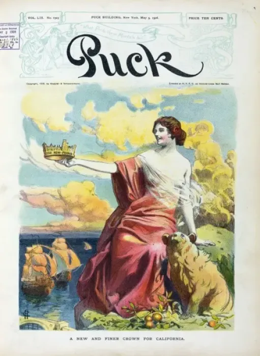 Framed Print : A new and finer crown for California