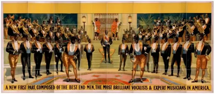 Framed Print : A new first part, composed of the best end men, the most bri Framed Print : A new first part, composed of the best end men, the most bri