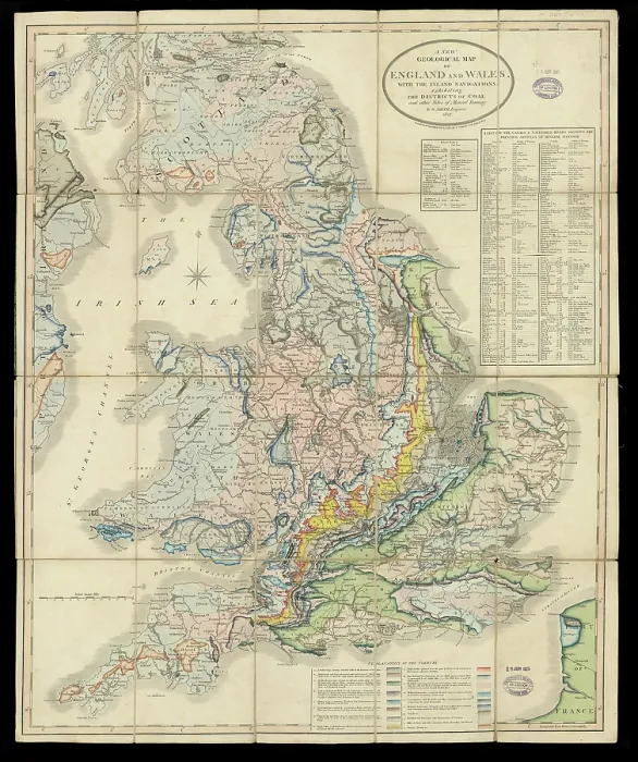 Framed Print : A New Geological Map of England and Wales Framed Print : A New Geological Map of England and Wales
