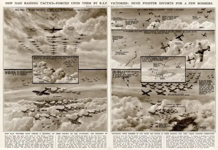 Framed Print : New German air raid tactics by G. H. Davis Framed Print : New German air raid tactics by G. H. Davis