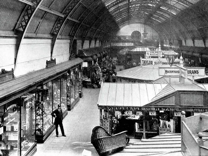 Framed Print : New Grainger Market, Newcastle upon Tyne early 1900's Framed Print : New Grainger Market, Newcastle upon Tyne early 1900's