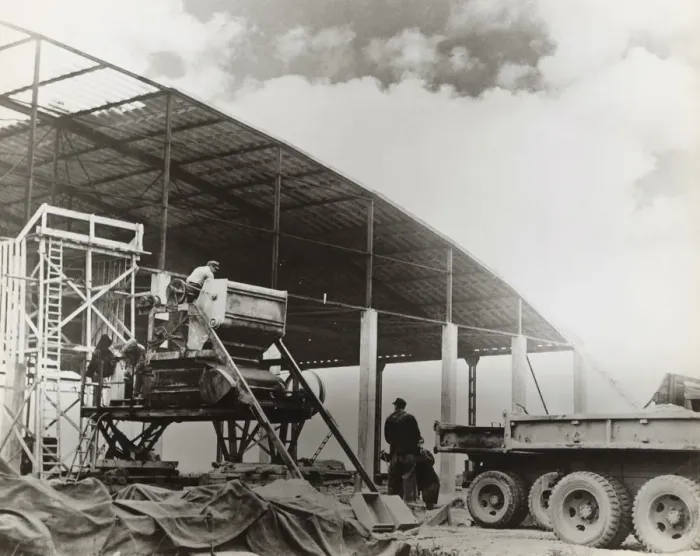 Framed Print : New Hangars Being Constructed at the Headquarters of the? Framed Print : New Hangars Being Constructed at the Headquarters of the?
