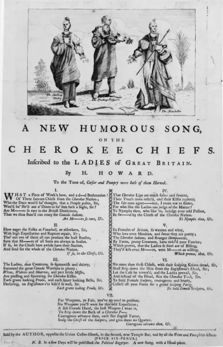 Framed Print : A New humorous song, on the Cherokee chiefs Inscribed to Framed Print : A New humorous song, on the Cherokee chiefs Inscribed to