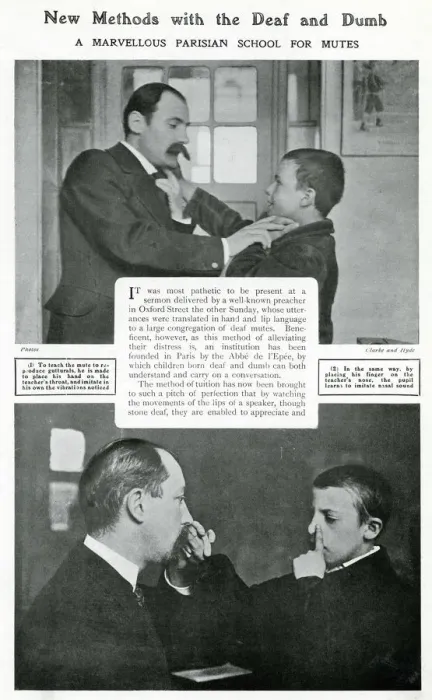 Framed Print : New methods with the deaf and dumb 1906 Framed Print : New methods with the deaf and dumb 1906