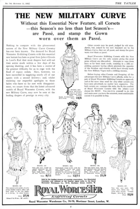 Framed Print : New Military Curve corsets, WW1 Framed Print : New Military Curve corsets, WW1