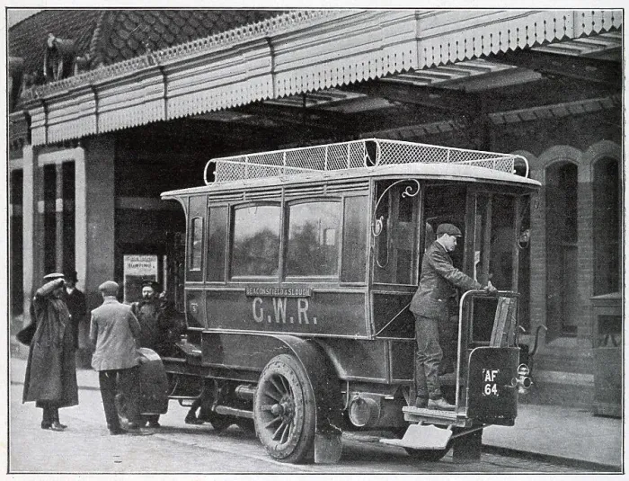 Framed Print : New Motor Service the G.W.R. 1904 Framed Print : New Motor Service the G.W.R. 1904