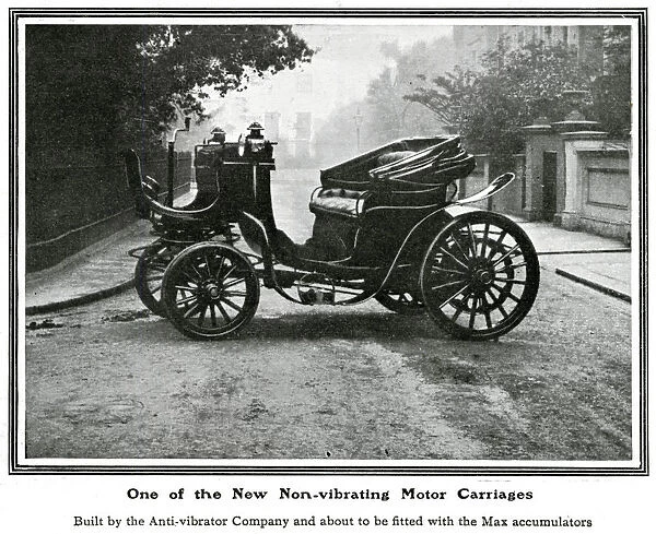 New non-vibrating electric motor carriage 1903