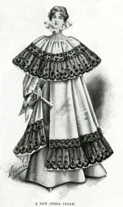 Framed Print : New opera cloak 1897 Framed Print : New opera cloak 1897