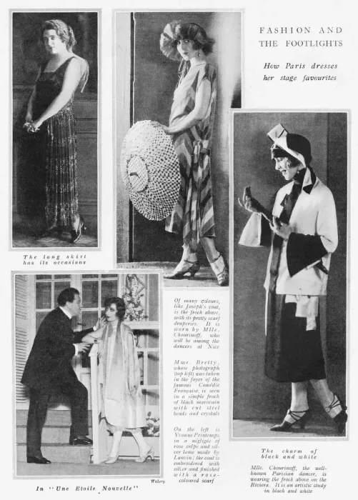 Framed Print : New Paris dresses from the stage, 1925 Framed Print : New Paris dresses from the stage, 1925